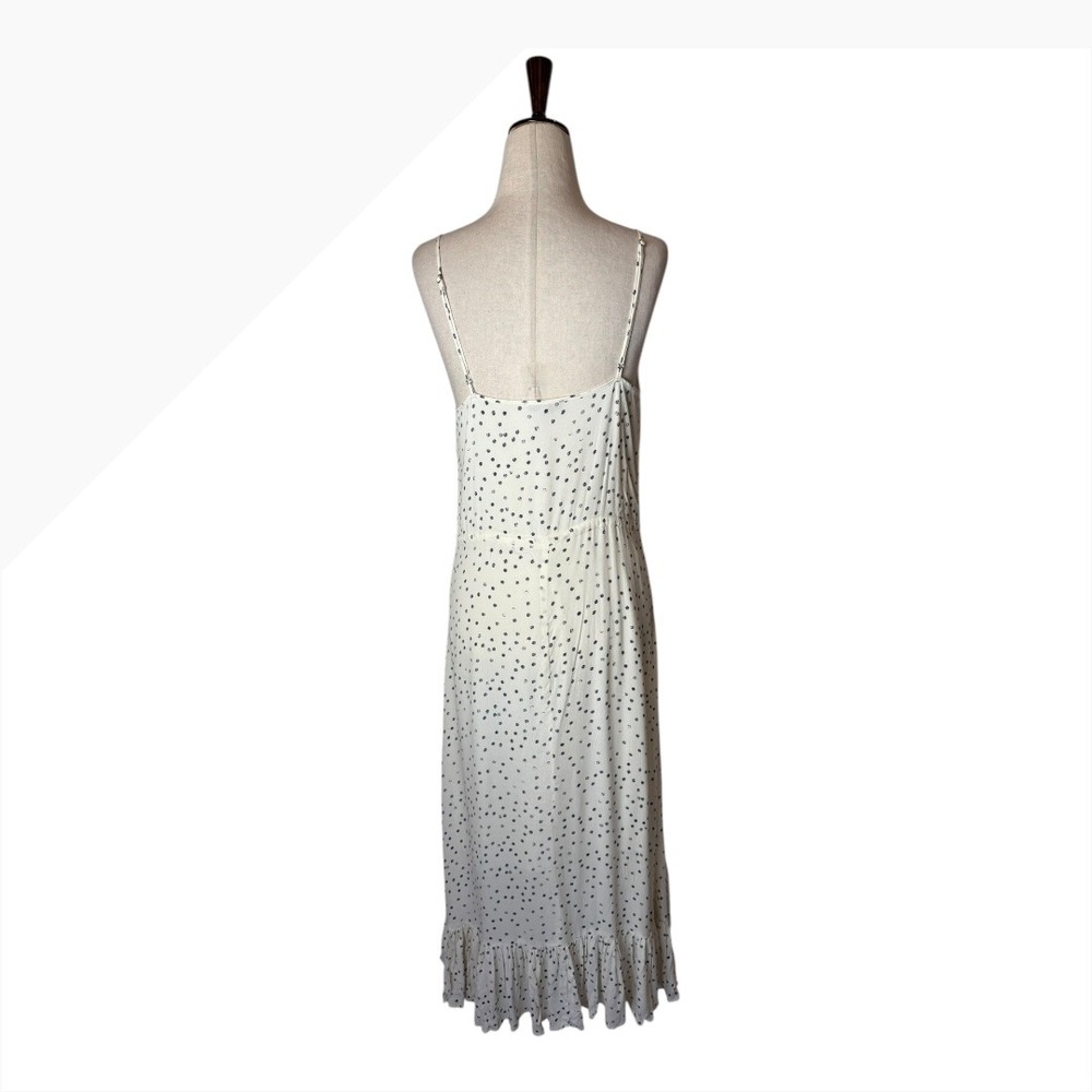 Rails Dress Women Small Ivory Black Frida Speckled Dot Button High Low Midi Boho - Picture 3 of 13
